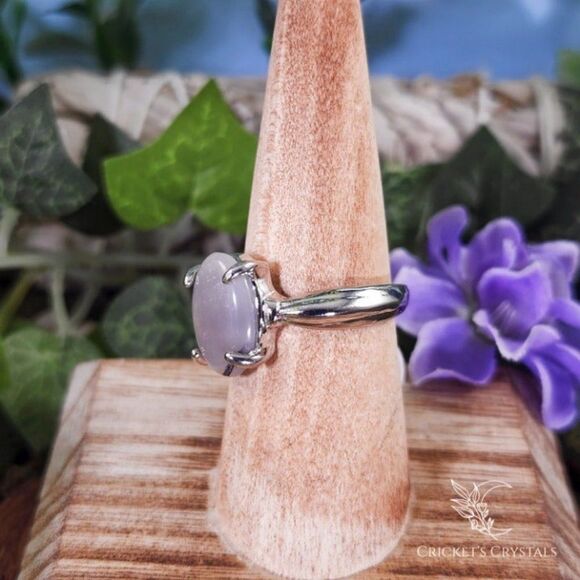 White Agate Crystal Statement Ring #19 - Picture 2 of 2